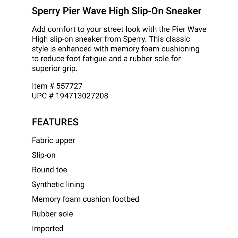 ❌SOLD OUT❌NIB Sperry Pier Wave 9M 40 Chambry Blue Slip-On Sneaker - Picture 9 of 11